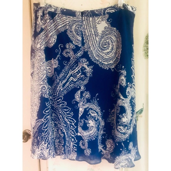 Liz Claiborne Blue Skirt 8 - Picture 2 of 5